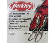 Карабин с вертлюгом на подшипнике Berkley Ball Bearing Cross-Lok Snap Swivels #6 (275lb)